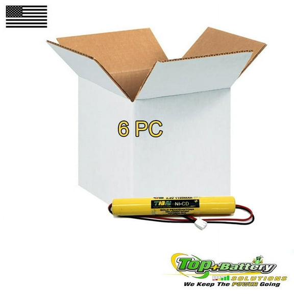 Replacement Battery For Gold Peak Dantona GP2800-RD Emergency Lighting Qty.6