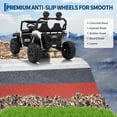 thumbnail image 4 of Historyli Ride on Toys-24V with Remote Control-4WD Electric Car,2 Seater UTV,Spring Suspension,Front & Behind LED Lights,Dual Storage,3 Speeds,Bluetooth Music,Parent Safety Brake-White, 4 of 7