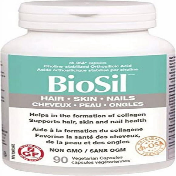 Biosil - Ongles de Peau d'Acide Orthosilicique Stabilisés par Biosilcholine, 90 Capsules