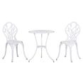 thumbnail image 1 of Outsunny 3 Pieces Patio Bistro Set for Balcony, White, 1 of 10