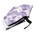 thumbnail image 5 of Christmas Tree with Purple Lights Presents All Weather Umbrella Triple Folding Parasol 6 Ribs UV Protection Portable, 5 of 8