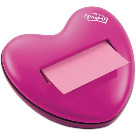 Post-it Pop-up Notes Heart Notes Dispenser for 3x3 Pop-up Notes, Pink