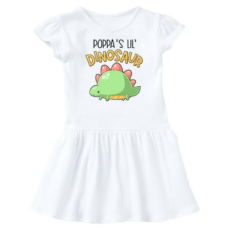 

Inktastic Poppa s Lil Dinosaur with Cute Stegosaurus Gift Baby Girl Dress
