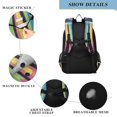 thumbnail image 4 of FORMRS Unisex School Backpack 17" Student Travel Bag with Laptop Compartment, Purple UFO, 4 of 7