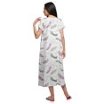 thumbnail image 4 of Moomaya Chemise de Nuit en Coton Col en V pour Femmes Manches Courtes, 4 of 5