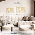 thumbnail image 4 of Elephant Stock Beige World Map Wall Art - Horizontal Canvas Wall Art - Living Room Wall Decor - Map Canvas - Beige And Yellow Decor - 36" x 24", 4 of 8