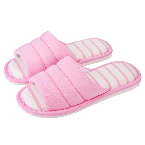 Pantuflas de algodón con espuma viscoelástica Pallene para mujer, pantuflas de suela suave para el hogar, ligeras, informales, para el dormitorio, con punta abierta