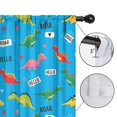 thumbnail image 4 of Blackout Kids Curtains,Blue Cartoon Dinosaurs WordsHearts Pattern Childrens Insulated Curtains Set Of 2,Bedroom Essentials,Toddler Room Decor 52"x63", 4 of 5