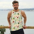 thumbnail image 6 of Gukieu Ladybug And Wild Flowers Print Men's Quick Dry Fitness Vest, Round Neck Sleeveless Fitness Bodybuilding Top-X-Large, 6 of 7