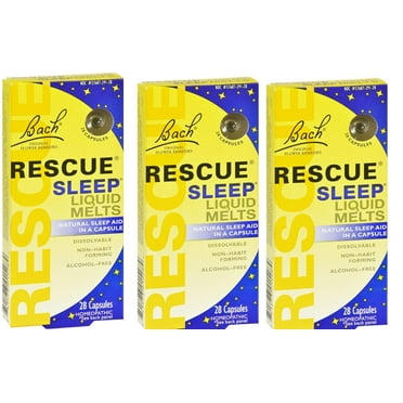 Bach Rescue Sleep Liquid .. Melts, Dissolvable Capsules 28 .. ea ( Pack of .. 3 )