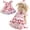 Pink-Heart, variant on Small Dog Birthday Dress Sparkly Sequin Dog Cat Dress Puppy Tulle Dress Doggie Tutu Skirt Cat Outfit Pet Costume for Yorkie Teddy Chihuahua Clothes