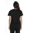 thumbnail image 3 of Just Love Solid Stretch Scrub Top for Women Mock Wrap Nursing Shirt (Black, X-Small), 3 of 3