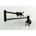 thumbnail image 2 of Kingston Brass KS4100BX Metropolitan Two-Handle 1-Hole Wall Mount Pot Filler Faucet in Matte Black, 2 of 8