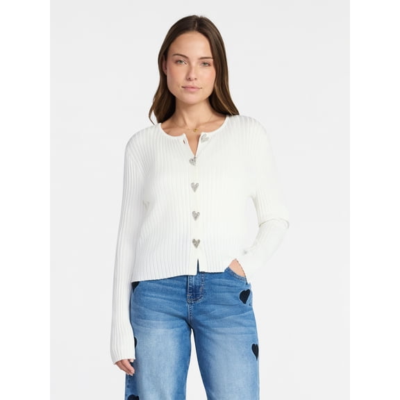 Madden NYC Women's Button Cardigan, Lightweight, Sizes XXS-XXL