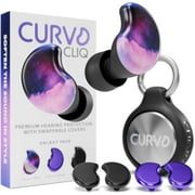 CURVD Cliq Earplugs with Swappable Covers, Stylish Noise Reduction for Concerts, Noise Sensitivity & More (Galaxy)