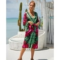 thumbnail image 3 of EDOLYNSA Tie-dye Kimono Cover-up for Women Open Front Summer Cardigan Long Sleeve Bathing Suit Coverups, 3 of 7