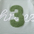 thumbnail image 5 of mgoYE Toddler Baby Boy Birthday Outfit Three Letter Embroidery Waffle T-shirt Top Jogger Shorts Summer Birthday Clothes(Light Green,3-4 Years), 5 of 9