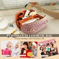 thumbnail image 7 of SUOSDEY 2 in 1 Crossbody Makeup Bag,Large Capacity Luxury Leather Cosmetic Bag for Travel, 7 of 7