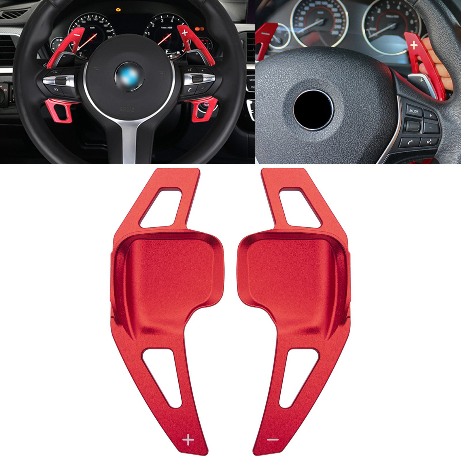 Fits: BMW 2 3 4 X1 X2 X3 X4 X5 X6 series,F22 F23 F30 F31 F33 F34 F36 F32 F15 F16 F25 F26 F48 F42 Aluminum Metal Steering Wheel Paddle Shifter For BMW Paddle Shifter Extensions 