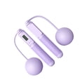 thumbnail image 1 of Cuerda de saltar Wosthever PVC Reemplazo portátil Color sólido digital Control de botones para interiores y exteriores Zapatos Púrpura 2 en 1, 1 of 6