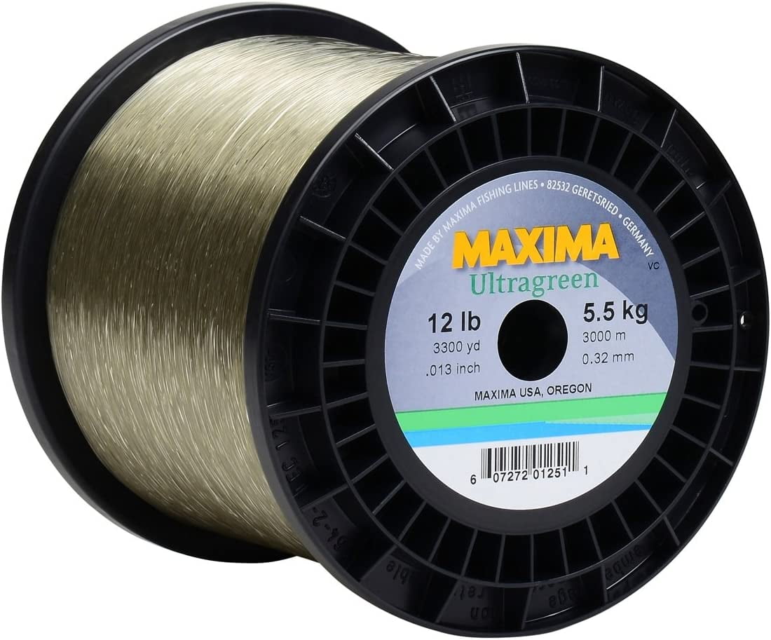 Maxima MBG-12 Ultragreen Bulk Monofilament Fishing Line 12 lb 3300 Yards