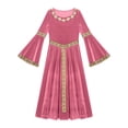 thumbnail image 5 of Zaldita Big Girls Medieval Princess Maxi Dress Long Sleeve Vintage Ball Gowns Renaissance Clothes Pink 14, 5 of 7