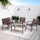 thumbnail image 2 of Sala Exterior para Jardín Textileno Sillas Sillon Mesa 4Pzas 
 marron, 2 of 9