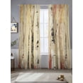 thumbnail image 2 of Autumn Forest Sheer Curtains 2 Panels Set Fall Watercolor Trees Sheer Window Curtains Light Filtering Rod Pocket Voile Drapes for Bedroom Living Room 52"X108", 2 of 8