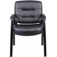 thumbnail image 3 of Nicer Furniture Scratch Resistant with Arms And Metal Leg Side Black Leather Guest Chair, 3 of 4