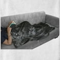 thumbnail image 6 of Charcoal Soft Flannel Fleece Throw Blanket, Hand Drawn Side View of a Lion Looking up Pastel Technique, Cozy Plush for Indoor and Outdoor Use, 60" x 80", Charcoal Grey and White, by Ambesonne, 6 of 6