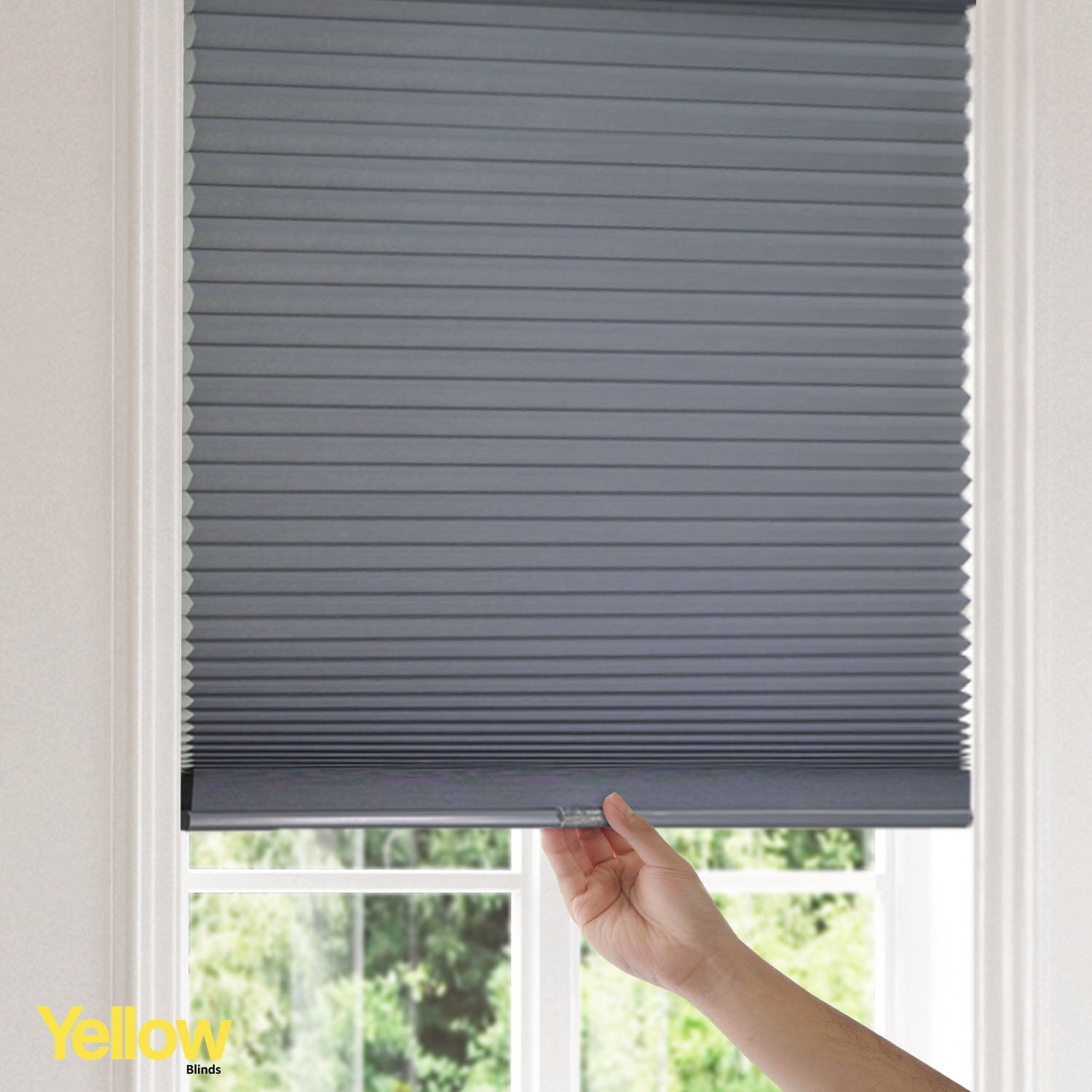 Yellow Blinds Cordless Light Filtering Honeycomb Cellular Shade Skyline Pebble - 60.25"W X 48"H