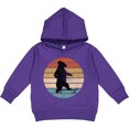 thumbnail image 2 of Inktastic Skateboard Bear Retro Sunset Toddler Hoodie, 2 of 4