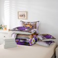 thumbnail image 5 of Manfei Cute Little Cow Bedding Comforter Set 7 Pieces for Teen, Rustic Farmhouse Animal Full Bedding Set, Purple Wooden Plank Reversible Fitted Sheet Flat Sheet, Lightweight Room Decor, 5 of 7