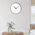thumbnail image 3 of Reloj de pared silencioso, no sencillo, funciona con pilas, fácil de leer, para habitación, escuela. Blanco negro, 3 of 7