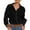 Black, variant on Dressy Hollow Blouses for Women Crochet Eyelet Button Down Shirts Loose Lapel Long Sleeve Business Casual Tunic Tops