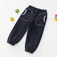 thumbnail image 4 of Povozer Toddler Baby Boys Girls Sweatpants Elastic Waist Bottom Pants(Gray,6-7T), 4 of 6