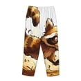 thumbnail image 5 of Daiia Autumn Raccoon In Forest Women's Sleep Pant with Pockets and Drawstring,Pajama Pants-XX-Large, 5 of 9