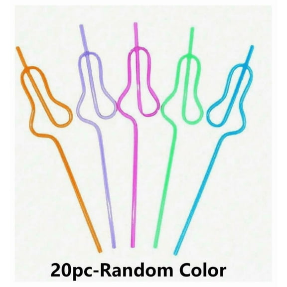 20pcs Party Straws, Reusable Plastic Drinking Straws For Events