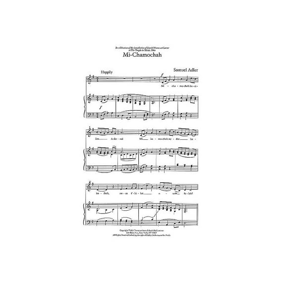 Transcontinental Music Three Liturgical Settings SAB composed by Samuel Adler