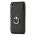 thumbnail image 2 of Allytech Wallet Case for Apple iPhone XS/ X 5.8", With Ring Holder Cash Pocket Kickstand Shockproof Slim Shell PU Leather TPU Back Cover Wallet Phone Case for Apple iPhone XS / X - Black, 2 of 5