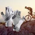 thumbnail image 2 of Guantes de ciclismo de medio dedo sin dedos a prueba de golpes para bicicleta, correr, conducir Gris L, 2 of 9