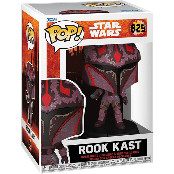 Funko Pop Star Wars Rook Kast Bobblehead Vinyl Figure 829, Collectible Mandalorian Character, Official Star Wars Merchandise