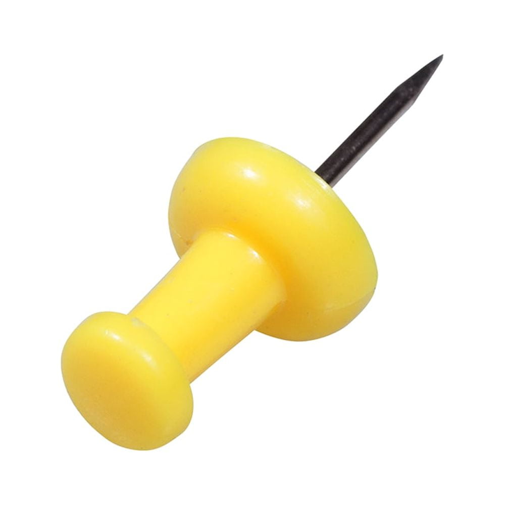 JAM Paper Yellow Push Pins, 200 Count, 2/Pack