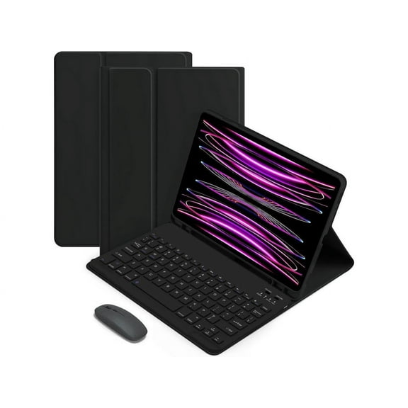 Keyboard Case with Wireless Mouse Combo for Samsung Galaxy Tab A7 10.4 inch 2020 SM-T500 SM-T505 SM-T507, Smart Folio Cover with Magnetic Detachable Wireless Keyboard and Mice