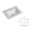 thumbnail image 5 of Saint Birch 24" Matt Grey Ceramic Single Bathroom Vanity Top With Sink, 5 of 5