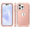 thumbnail image 2 of for iPhone 14 Pro Case, Slim Dual Layer 3 in 1 Heavy Duty Protection Hybrid Hard PC Soft Silicone Rugged Bumper Anti Slip Full-Body Protective Cases for iPhone 14 Pro, Rosegold, 2 of 8