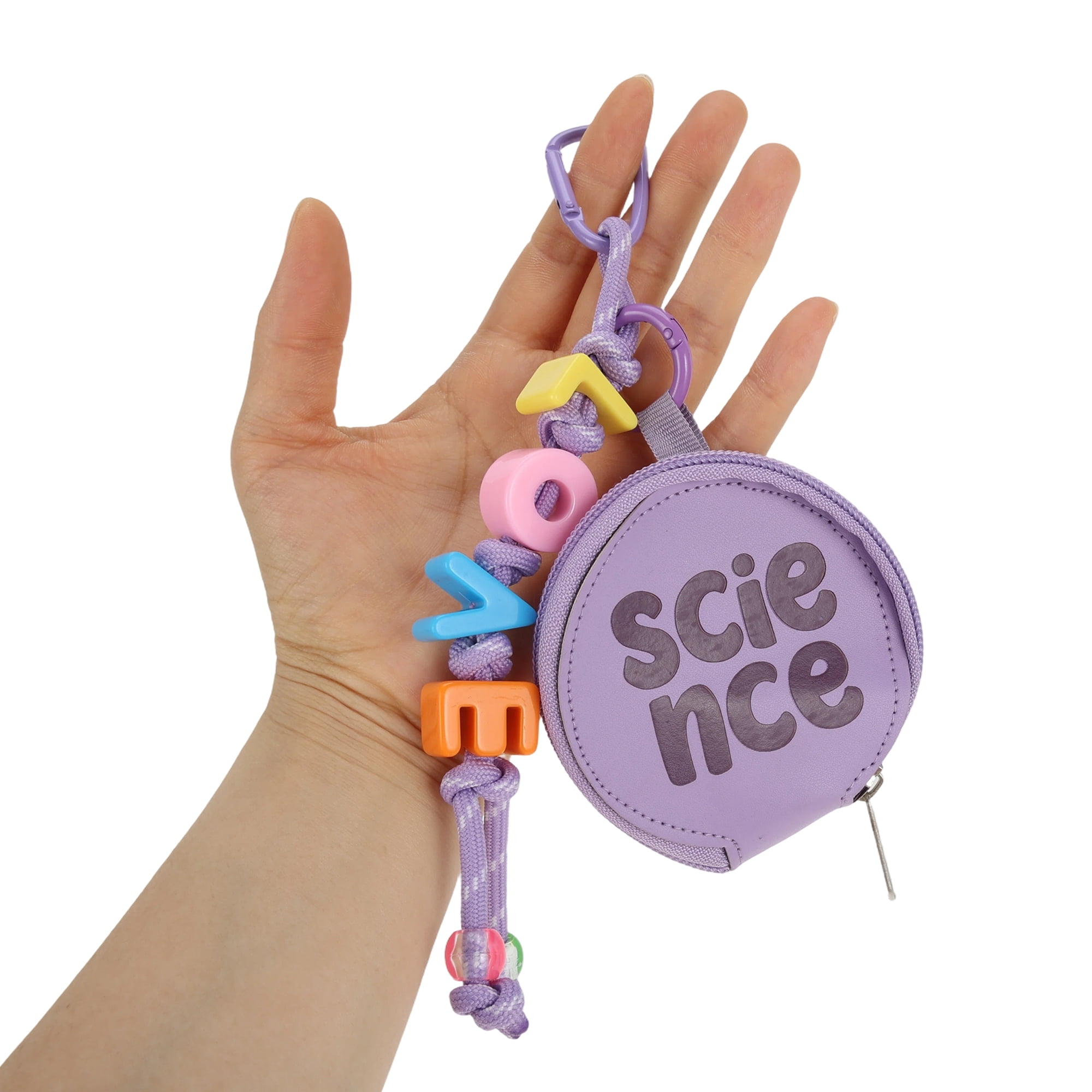 Unique Bargains Colorful Letter Wallet Handbag Charm for Bags and Purses Purple