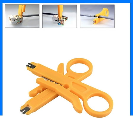 

2pcs RJ45 Cat5 Punch Down Tool Network LAN Cable Wire Cutter Stripper Tool Fragarn