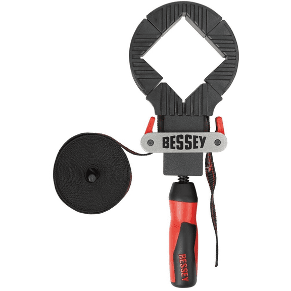 Bessey VAS400-CB Clamp, woodworking, strap clamp, 2K Handle, 12 ft. strap