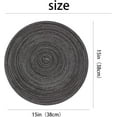 thumbnail image 5 of Zhuge Juego de 4 manteles individuales trenzados redondos de 15 pulgadas, manteles individuales lavables para mesa de cocina para bodas, fiestas navideñas (gris oscuro), 5 of 5